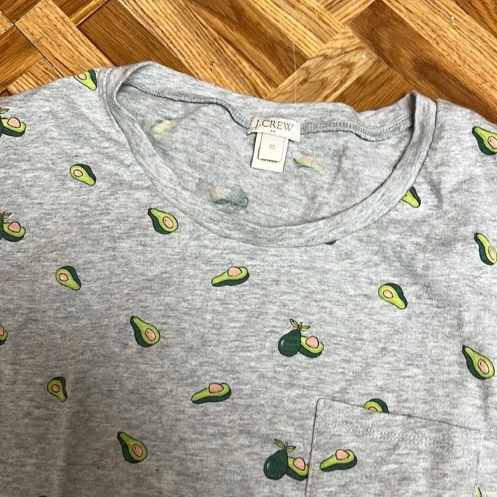 J. Crew avocado tie T-shirt